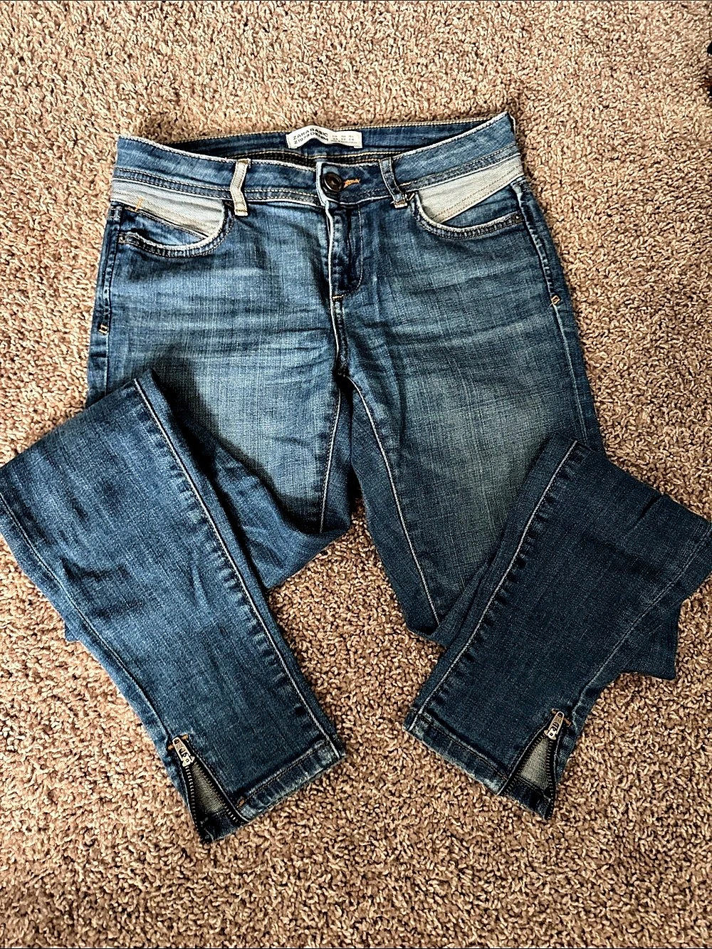 Zara Skinny Jeans in Blue
